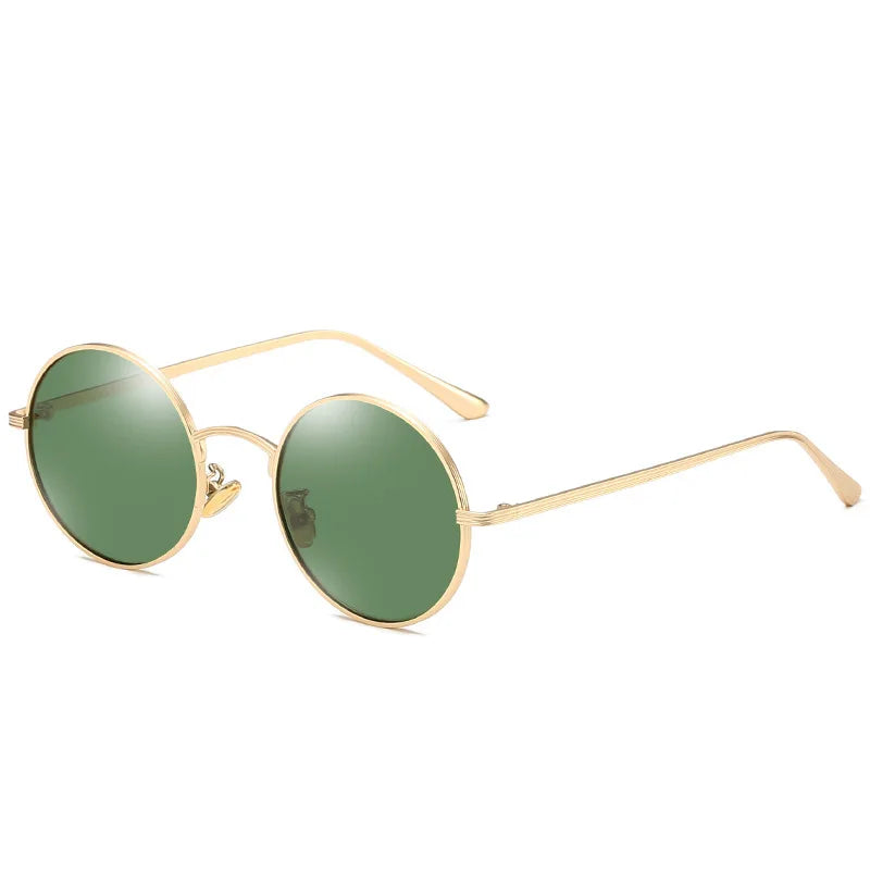 Men Polarized Sunglasses Retro Punk Style Metal Small Round Frame Sunblock Sun Glasses Drive Sports Outdoor Travel Eyewear T251