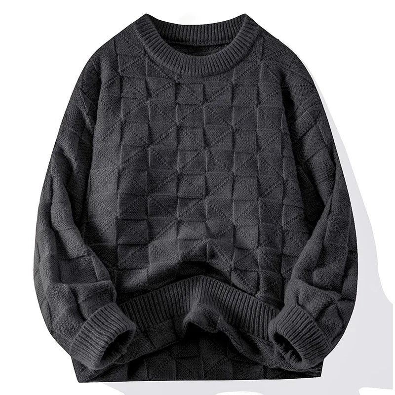 Windproof New Winter Tracksuit Sweatshirt Knit Long Sleeve Sweater Top Loose Shirt Coat Men Crew Neck Pullover Casual Streetwear