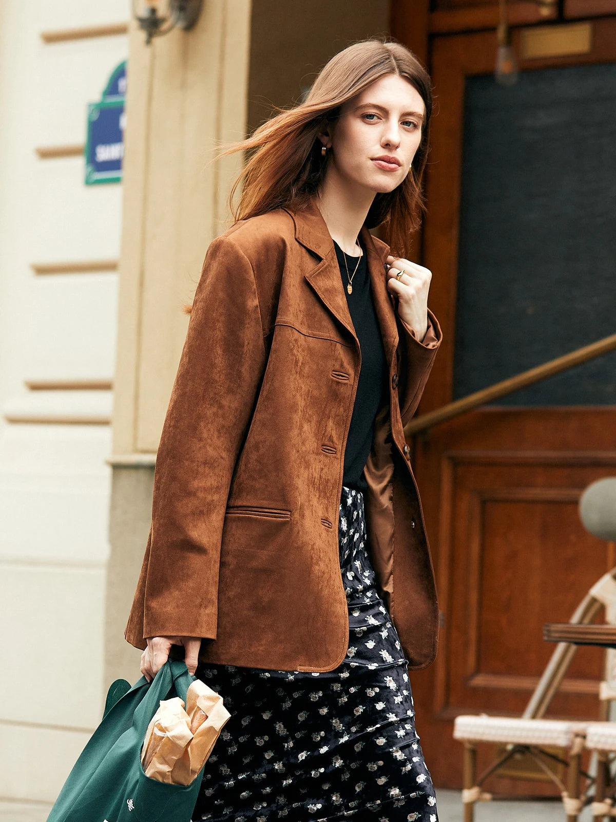 100% Lambskin Leather Jacket Women 2025 Fall Retro Brown/Coffee Imported Suede Kid Leather Blazer Coat Femme Casual Loose Jacket