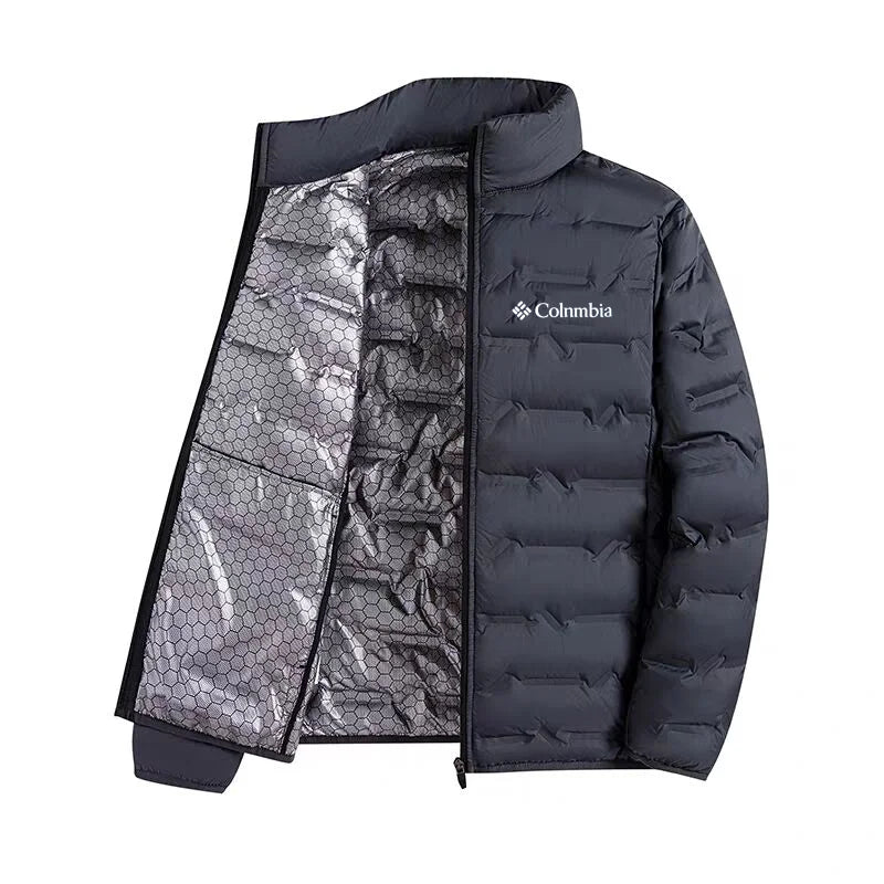 Men's Lightweight Padded Jacket Graphene White Duck down Thickened Warm Cold Resistant Casual Outerwear Outdoor Sports Coat