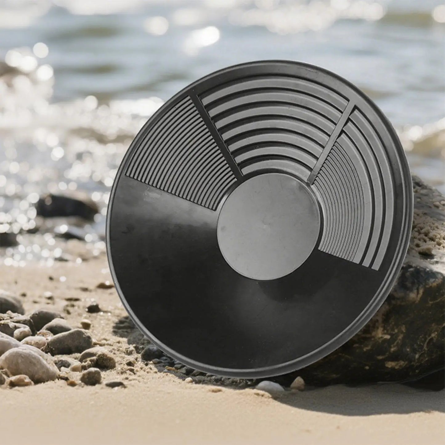 Gold Pan with Riffle Design Durable Prospecting Tool for Gold Mining Metal Detect Efficient Outdoor Wash Gold Panning Equipment