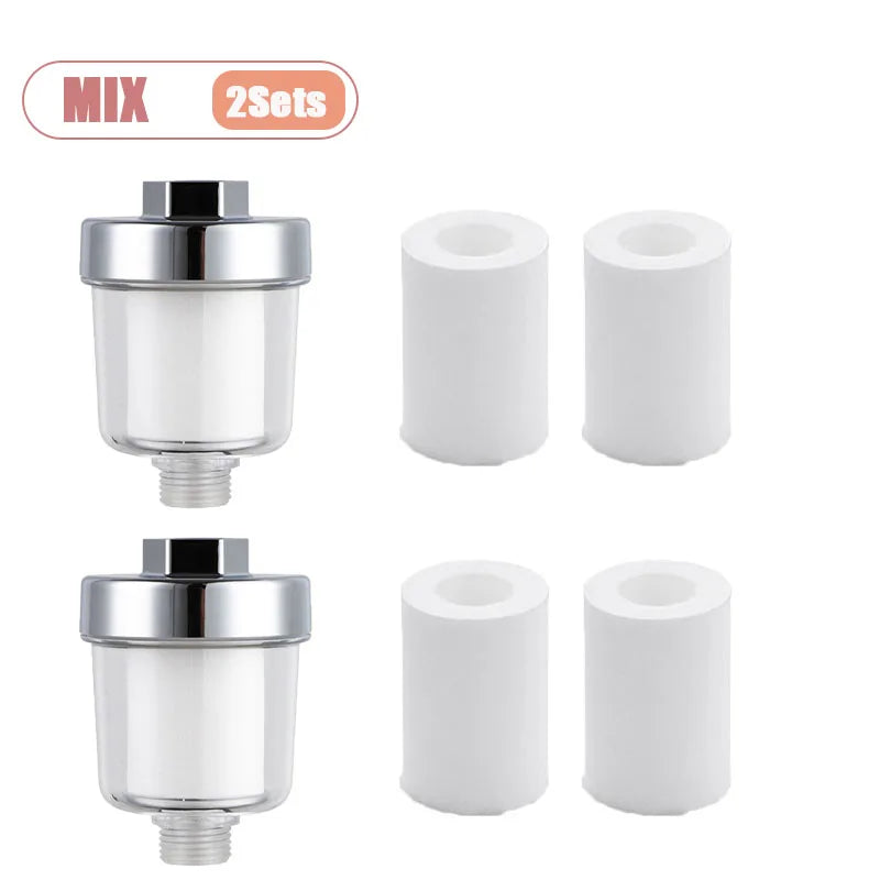 Showerhead Water Filter Universal Fit Bath Filter Removes Chlorine and Impurities Improves Water Quality for Shower