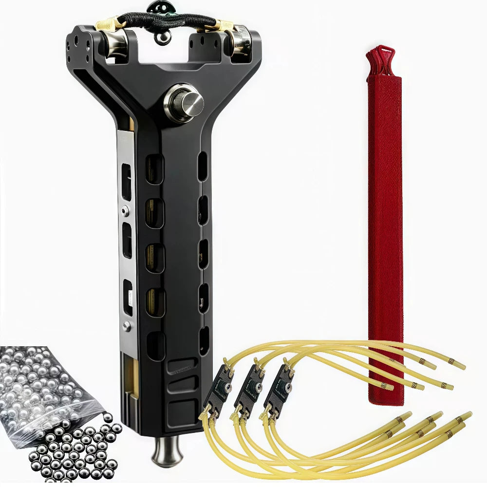 High‑precision Slingshot Toy for Adults, Professional for Outdoor Shooting Competitions, Half‑Metal Half‑Plastic, 3D‑Printed Sli
