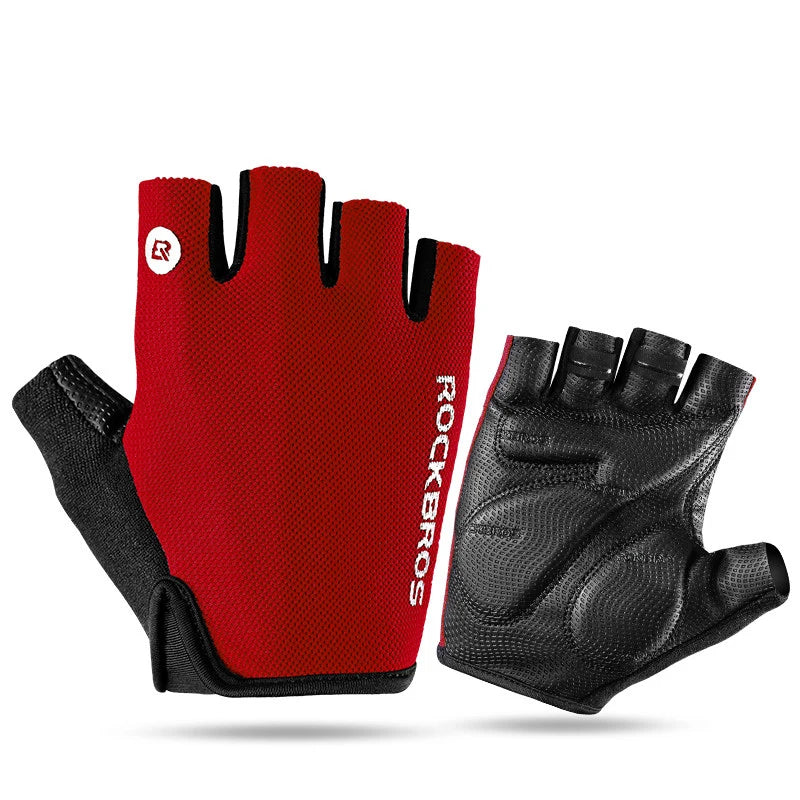 ROCKBROS Cycling gloves breathable half finger gloves racing bike gloves anti slip mountain bike gloves cycling equipment gloves