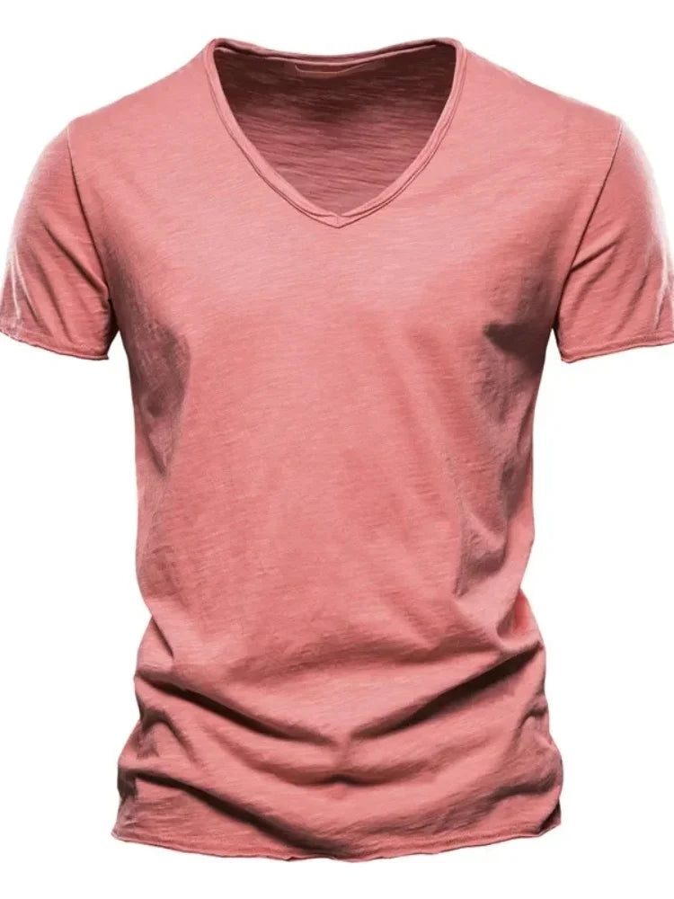 100% Cotton Men T-shirt Casual Soft Fitness Summer Thin T-shirts Men's Home Clothes O-Neck Short Sleeve Soild T Shirt for Men