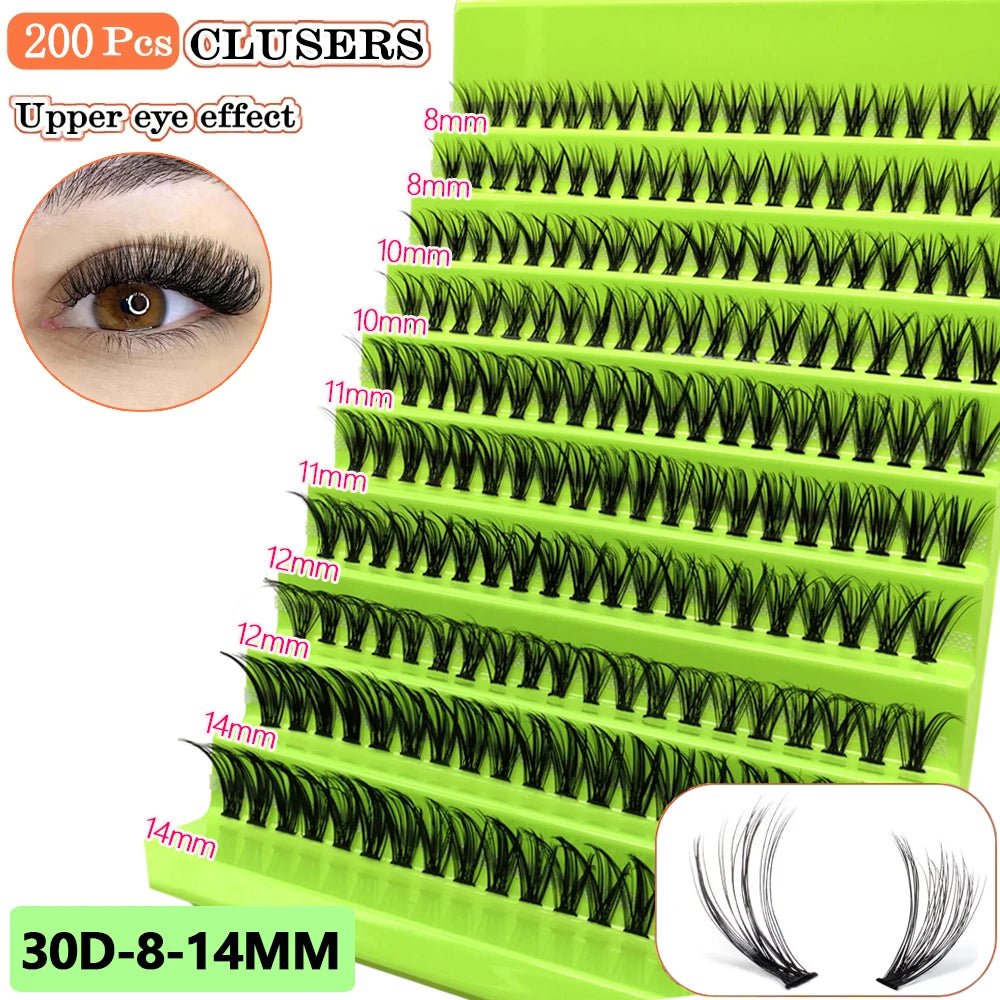 10 rows of 400 clusters makeup 3D eyelash extension natural eyelash tool 30/40/60/80D false eyelash personal eyelash extension