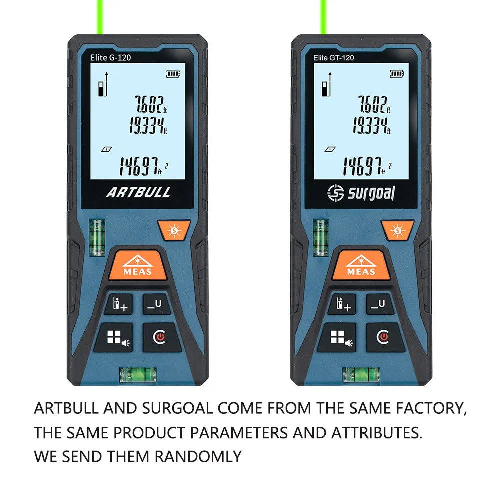 Green Laser Rangefinder 120m Distance Meter Tape Rangefinder Measurement Digital Tape Tool