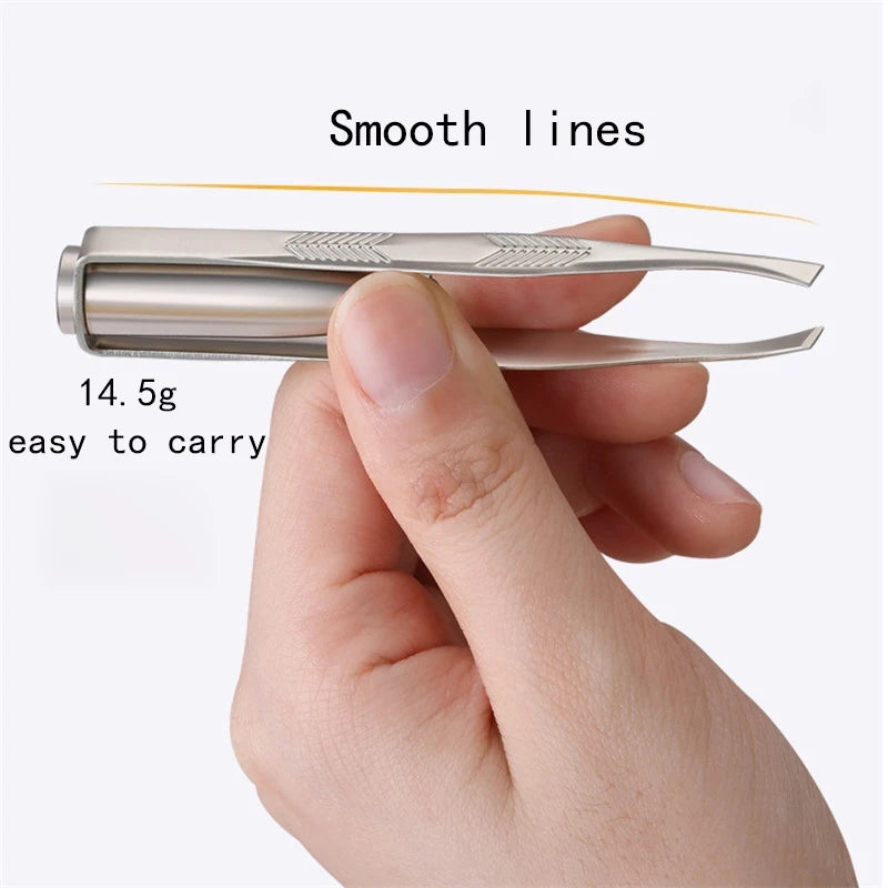 Stainless steel LED light eyebrow clip luminous eyebrow tweezers eyebrow clip beauty tool