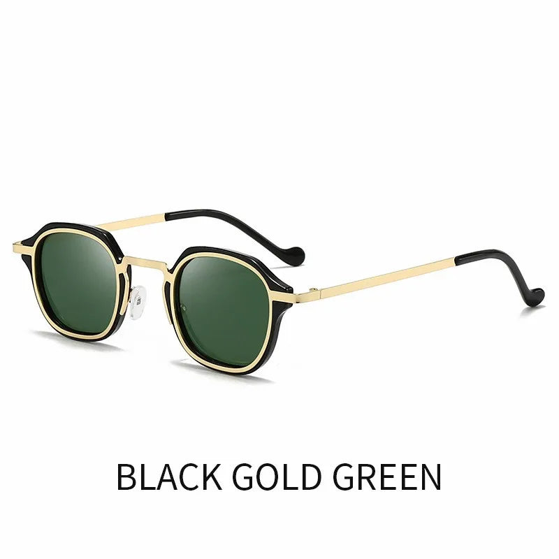 2025 New Small Square Polarized Sun Glasses For Men Women Retro Steampunk Sunglass Metal Frame Eyewear Oculos De Sol UV400 TAC