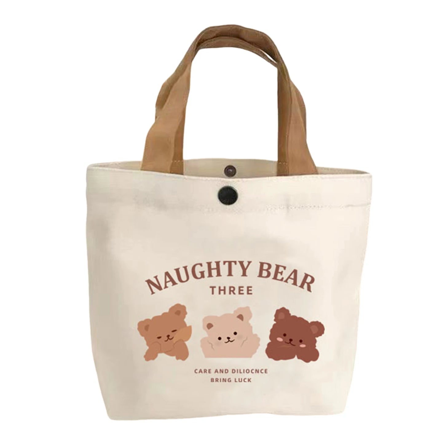 Canvas Tote Bag for School Cartoon pattern Lunch Box Student Handbag Durable Lunch Carrier Pouch Women Men 27*22cm