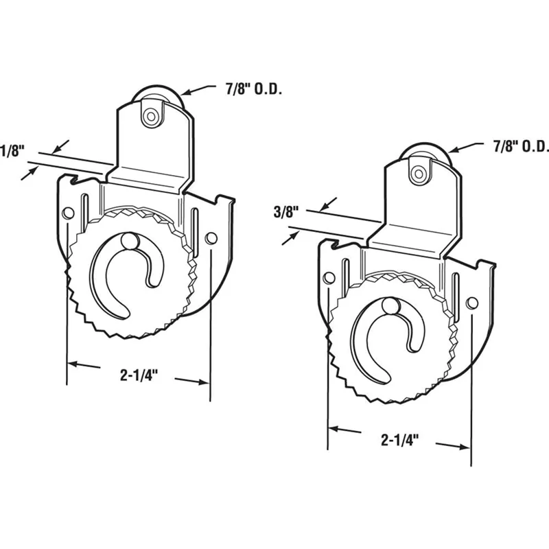 A69e8pc Sliding Closet Door Wheels Hardware,Wardrobe Cabinet Rollers Replacement Parts For 3/4 Inch To 1-1/4 Inch Thick Door
