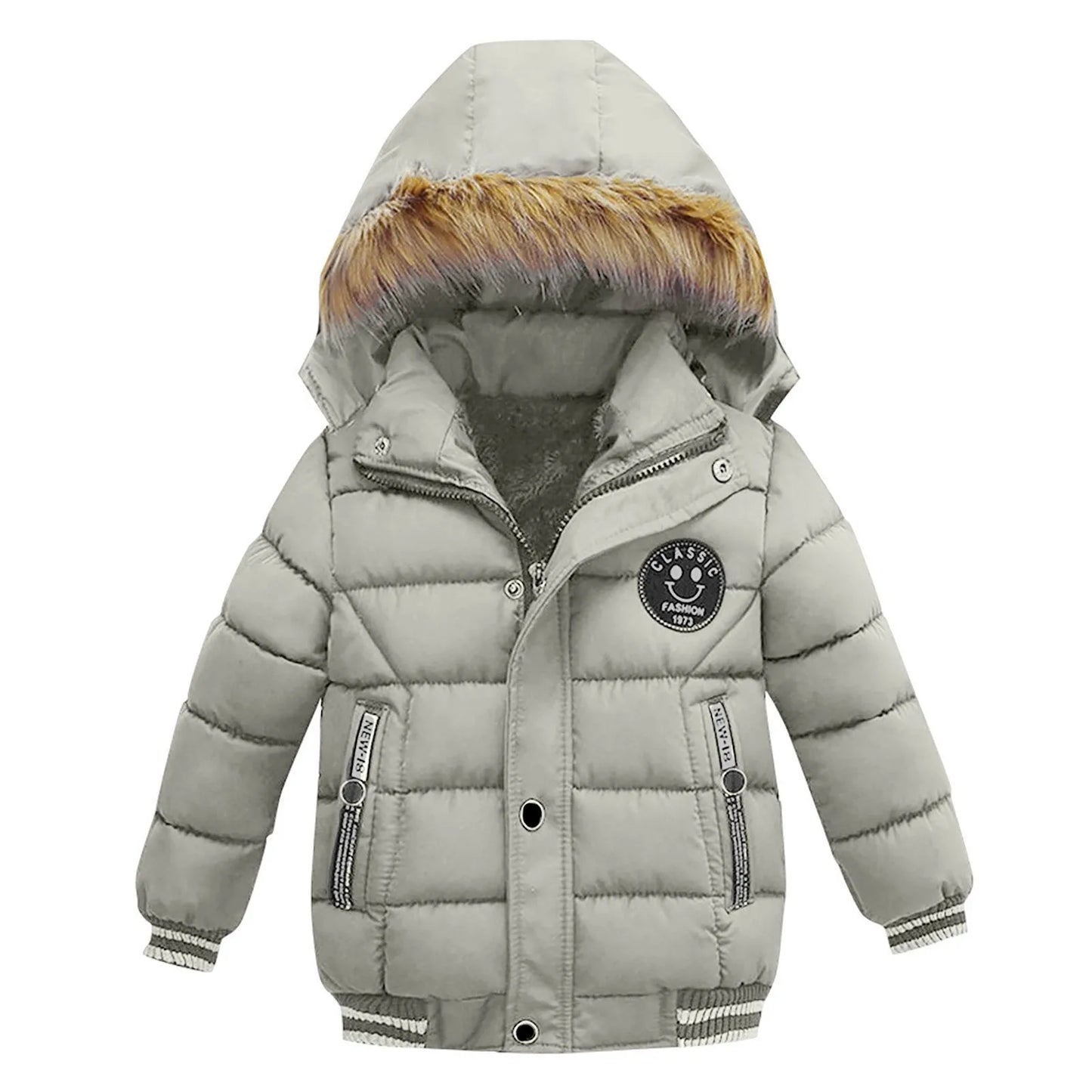 Autumn Winter Boys Jackets Keep Warm Cotton Thicken Kids Jackets Zipper Boys Hooded Outerwear Children's Clothing