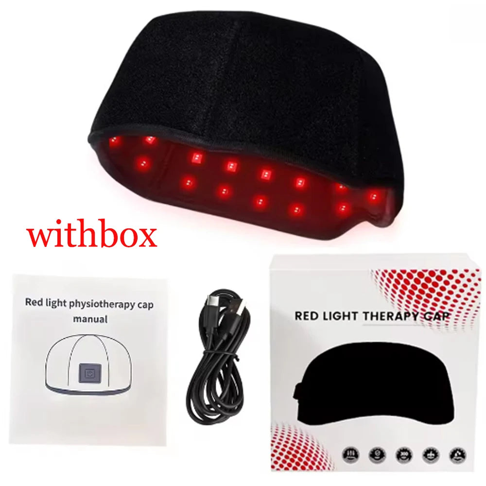 300Pcs Beams hair growth cap 650nm 850nm Red light Near Infrared 100pcs LED Light Hat Anti Hair Loss Relax scalp Massager Device