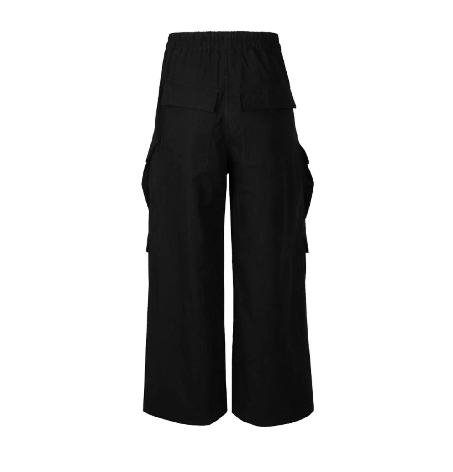 Baggy Pants Cargo Pants For Men Trendy Black Bell-bottom Pants Multiple Pockets Casual Streetwear Sweat Pants Mens