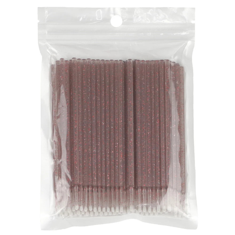 100pcs Eyelash Cleaning Brushes Micro Cotton Swab Individual Removing Makeup Brush Eyelashes Microbrush For Beauty Clean Tools