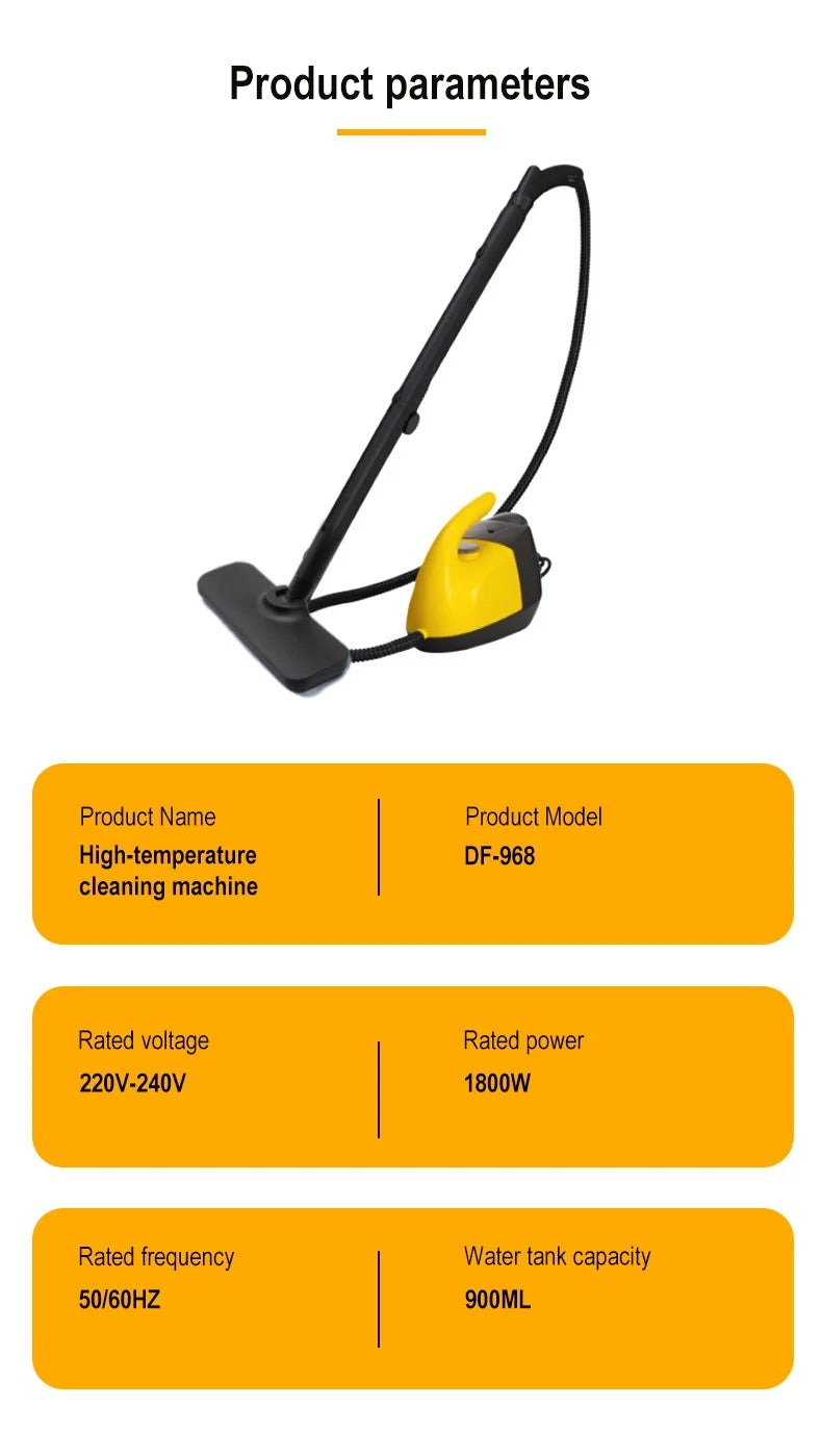 Handheld Steam Cleaner Automotive Sterilization Disinfection High Temperature Wiper Washer for Floor Kitchen Cars Steam mop