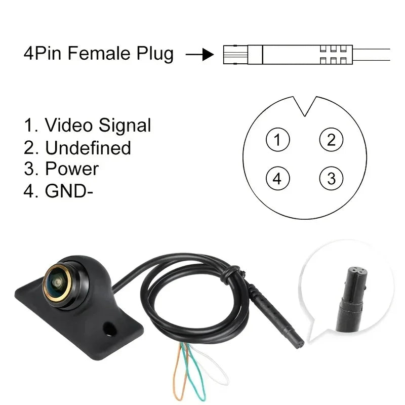 1080P AHD/CVBS Fisheye Camera - Front/Side/Rear View with Parking Lines & Night Vision