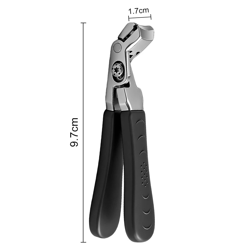 Nail Clipper with Catcher Angled Head Toe Nail Clippers Thick Nails Wide Jaw Opening Toenail Fingernail Clipper