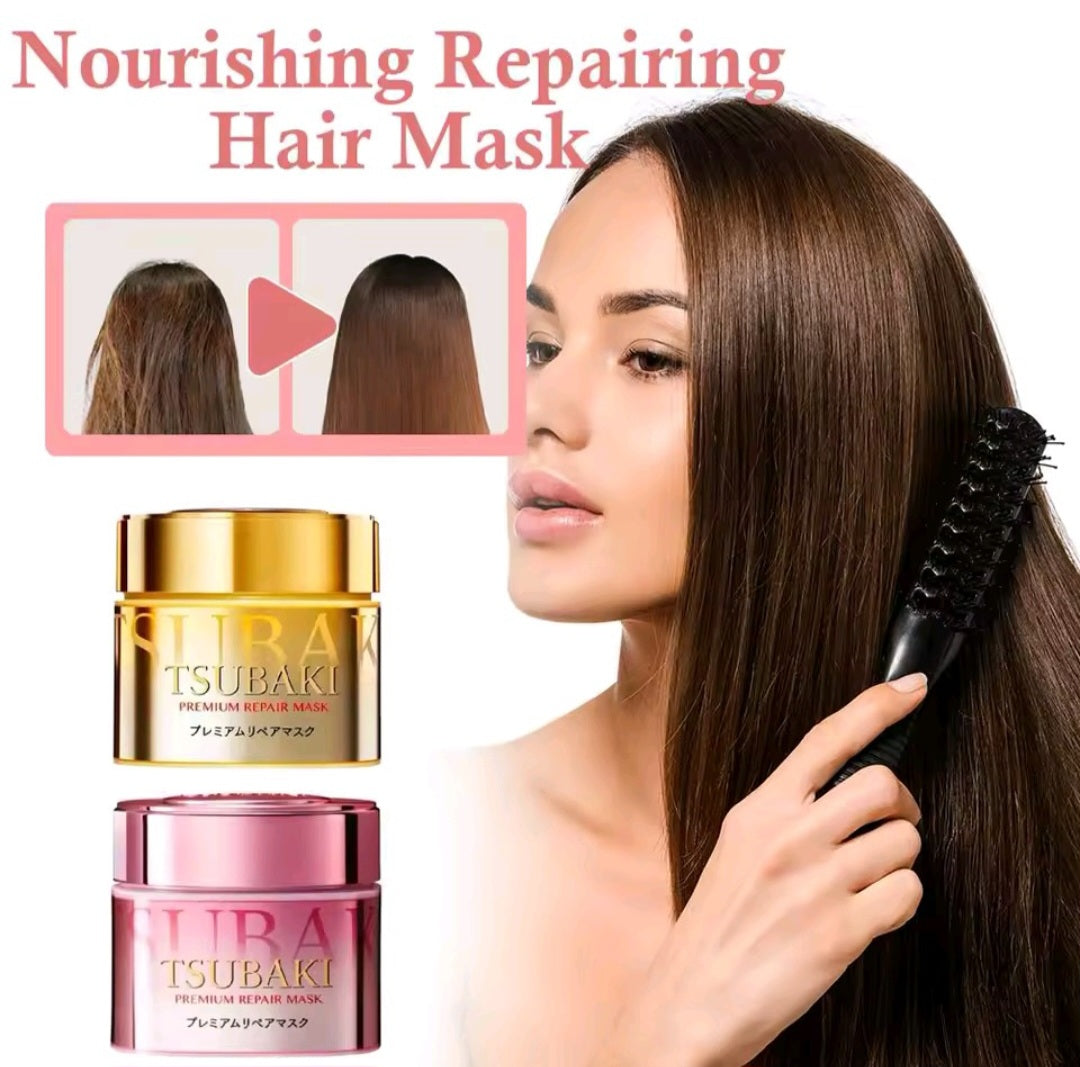 Japan TSUBAKI Essential Oil Hair Conditioner Salon Grade Hair Repair Cream For Severely Damaged Hair Texture Hair Mask