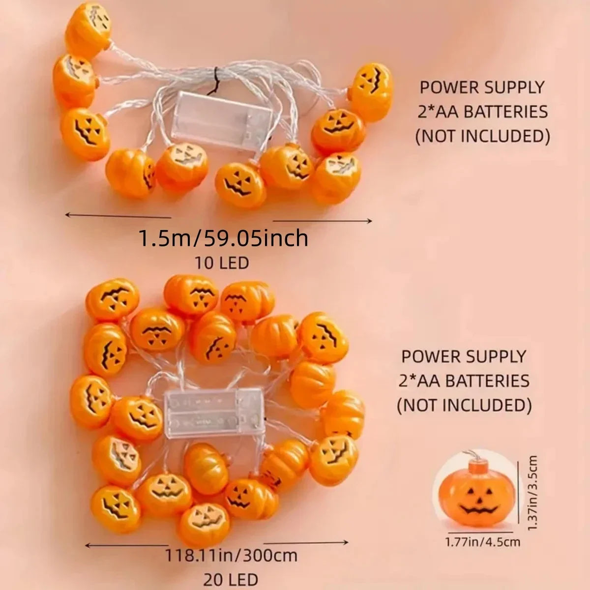 Ghost Eye Lamp 3D LED String Light Horror Halloween Pumpkin Light Festival Party Glowing Atmosphere Decorations Battery Powered