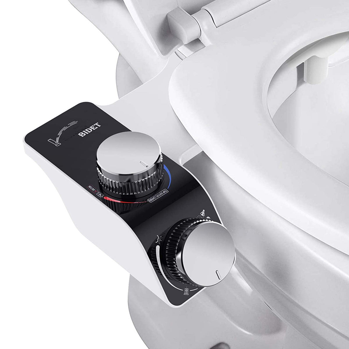 Bidet Attachment Self-Cleaning Double Nozzle Toilet Seat Adjustable Water Pressure Bidet Sprayer With Hose Non-Electric EU/US/AU