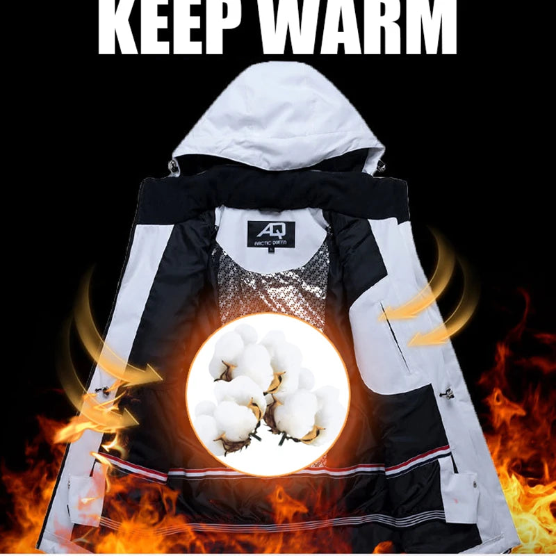 New Thermal Winter Women's Ski Suit Windproof Skiing Down Jacket And Bibs Pants Set Male Snow Costume Snowboard Wear Overalls