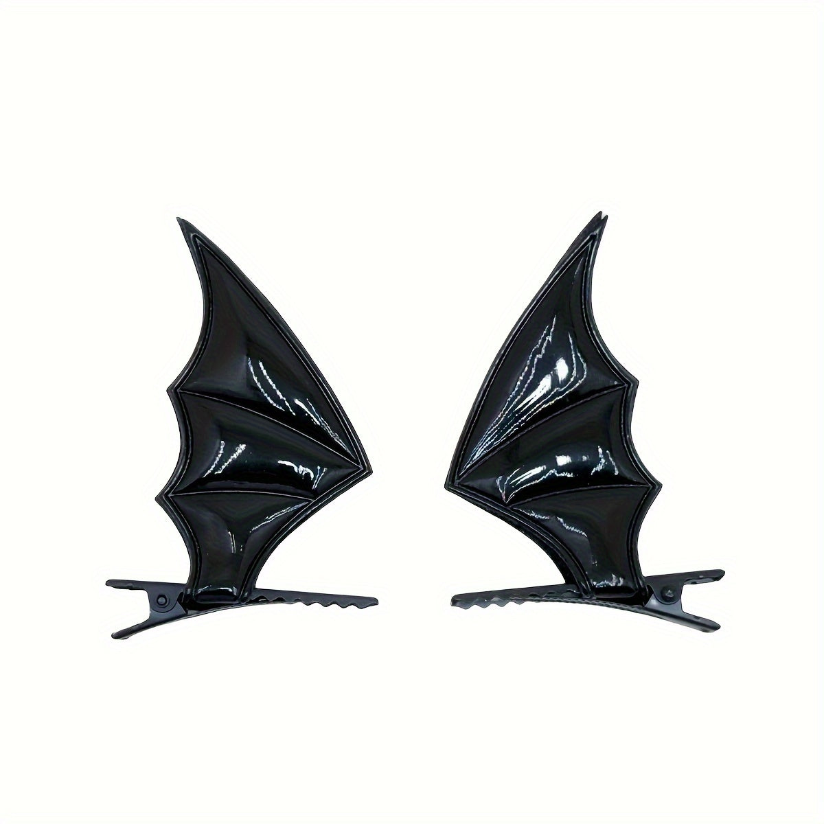 2pcs Cyberpunk Bat Wings Hair Clip - Y2K Style Barrette for Cosplay, Parties, and Halloween - Devil Hair Accessory