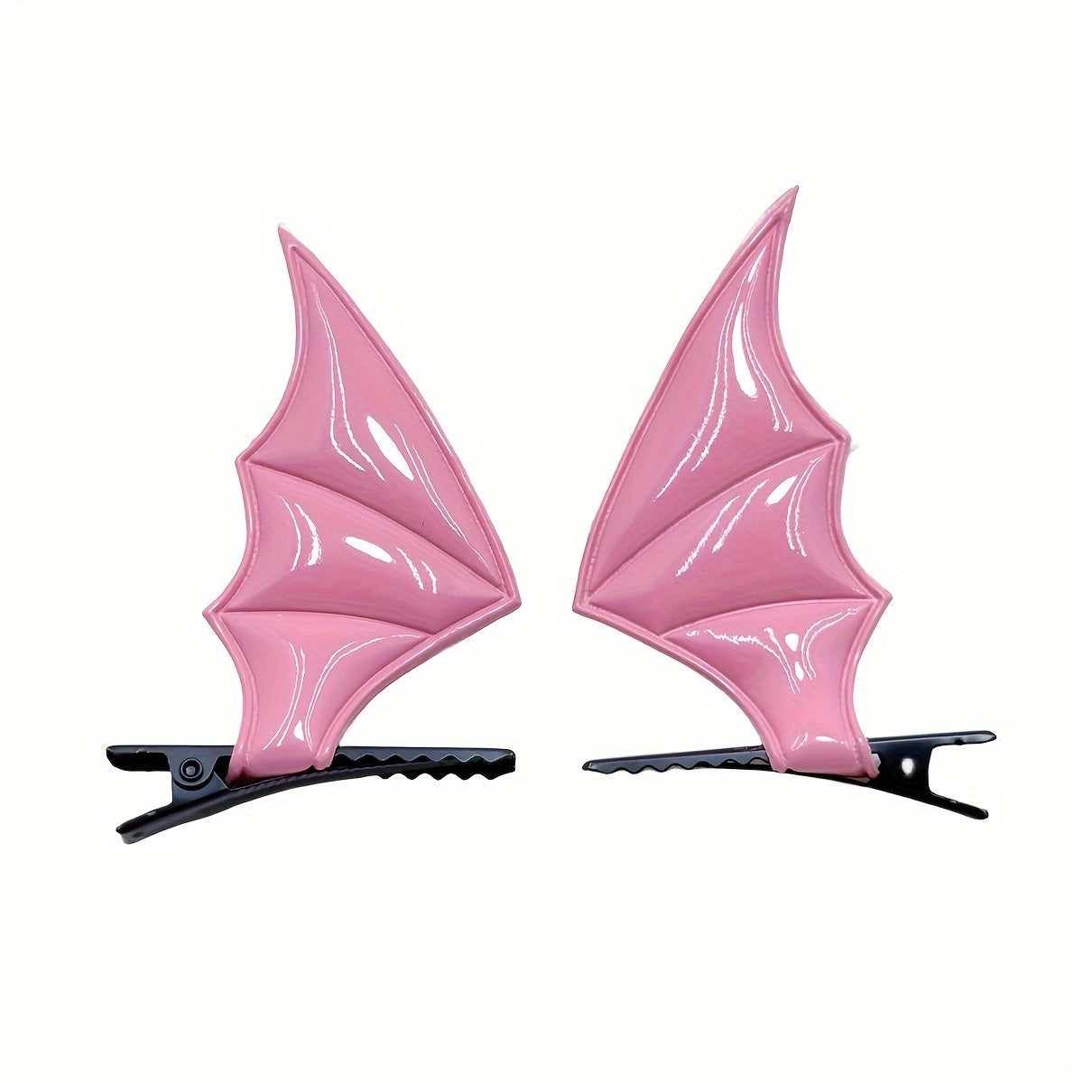 2pcs Cyberpunk Bat Wings Hair Clip - Y2K Style Barrette for Cosplay, Parties, and Halloween - Devil Hair Accessory