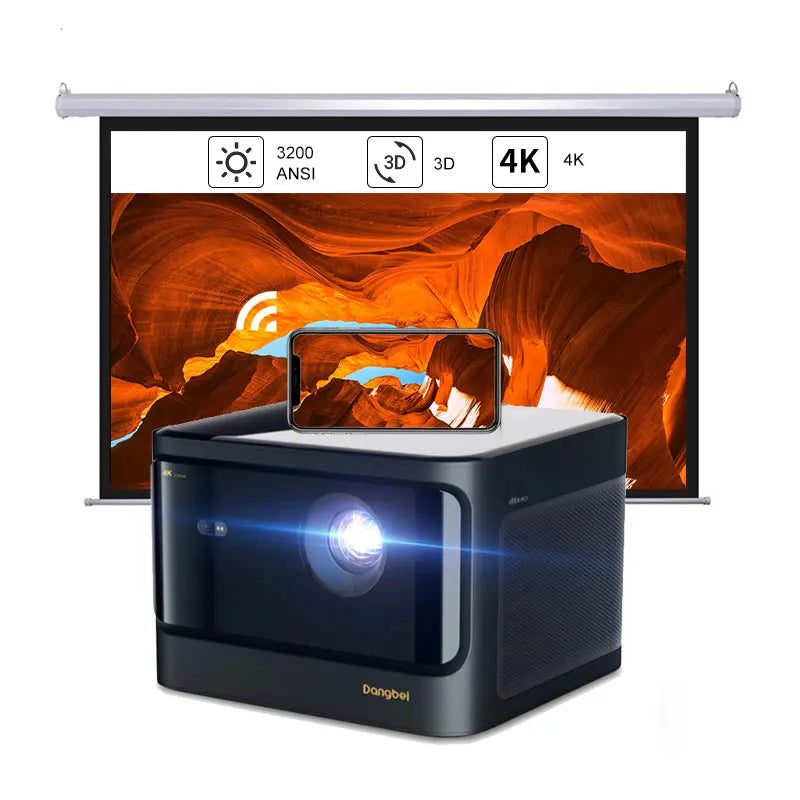Dangbei Mars Pro 3200 ANSI Lumens Projector Laser 4k Built-in Android OS With 4+128G Storage 3D Video Projector For Business