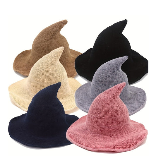 [Gothic Witch Hat] Velvet Gothic Witch-Inspired Knit Hat | Perfect for Halloween, Parties, And Friend Gifts, Suitable for Men And Women