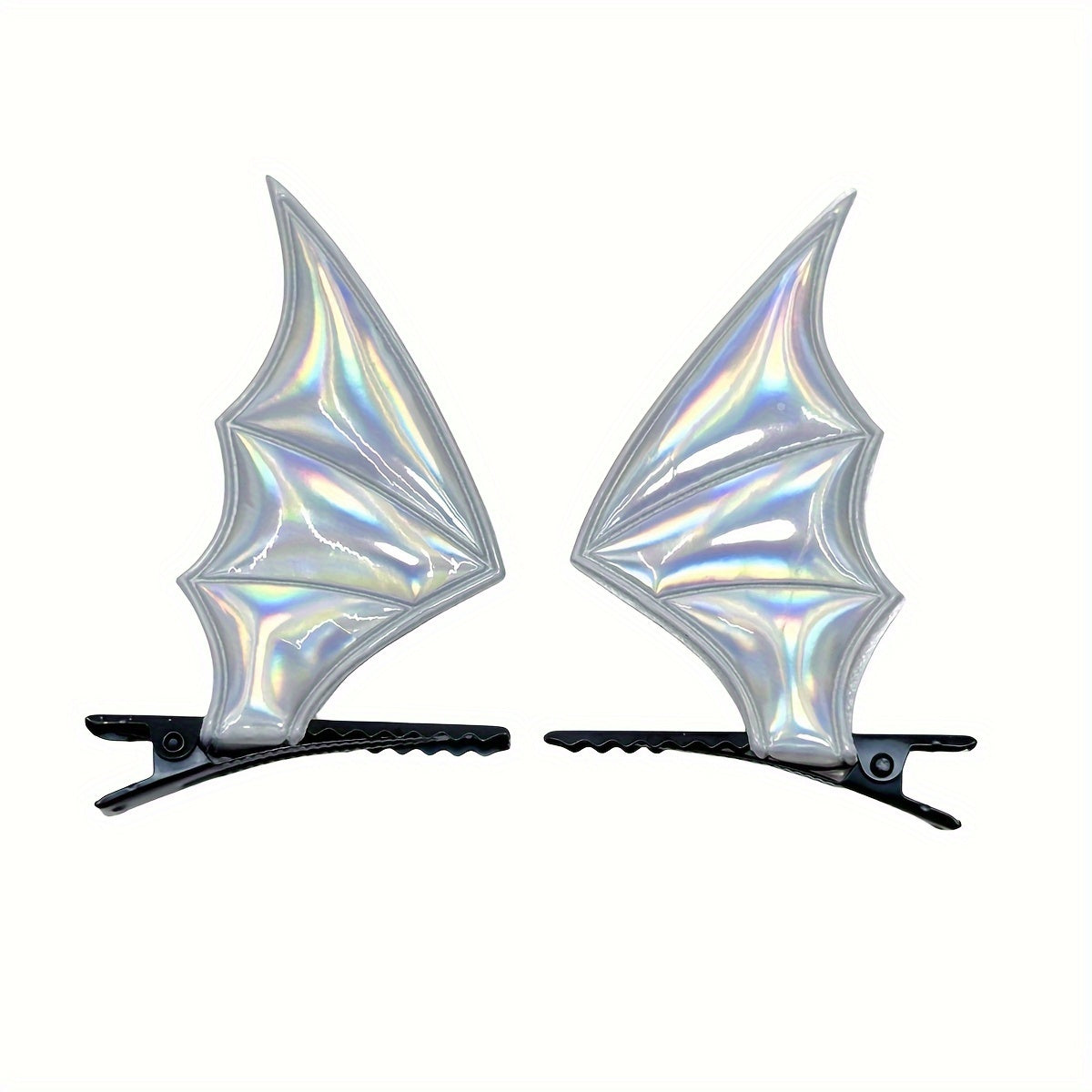 2pcs Cyberpunk Bat Wings Hair Clip - Y2K Style Barrette for Cosplay, Parties, and Halloween - Devil Hair Accessory