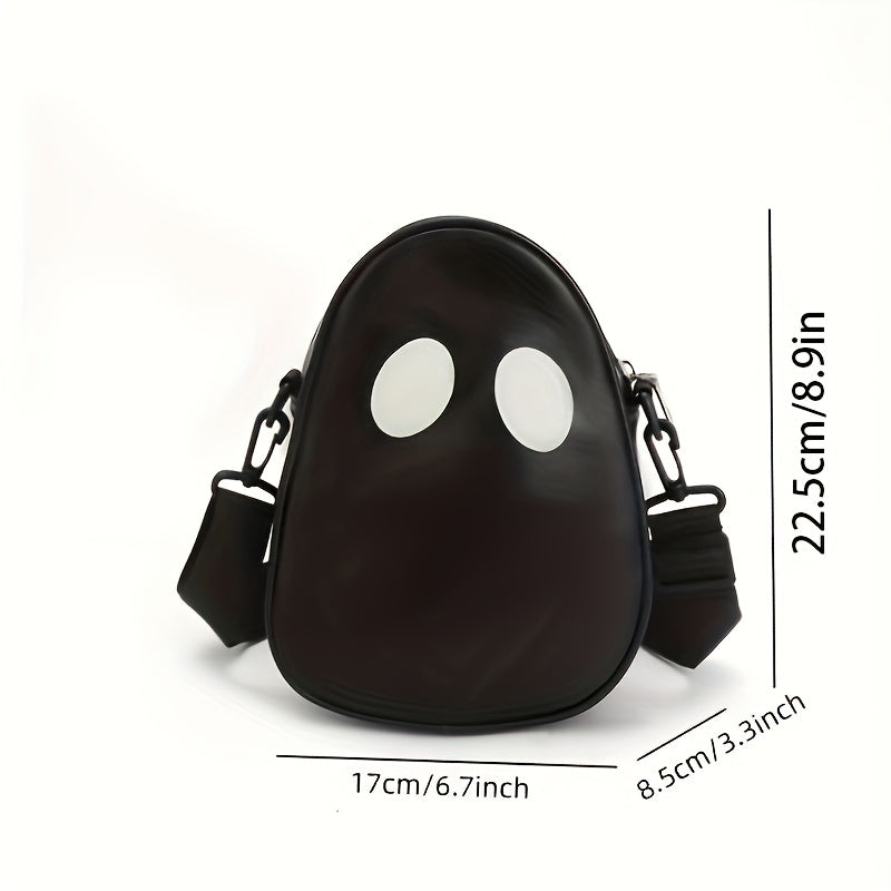 Halloween Ghost Design Purse, PU Leather Crossbody Bag, Trendy Shoulder Bag, Spooky Season Trick Or Treat
