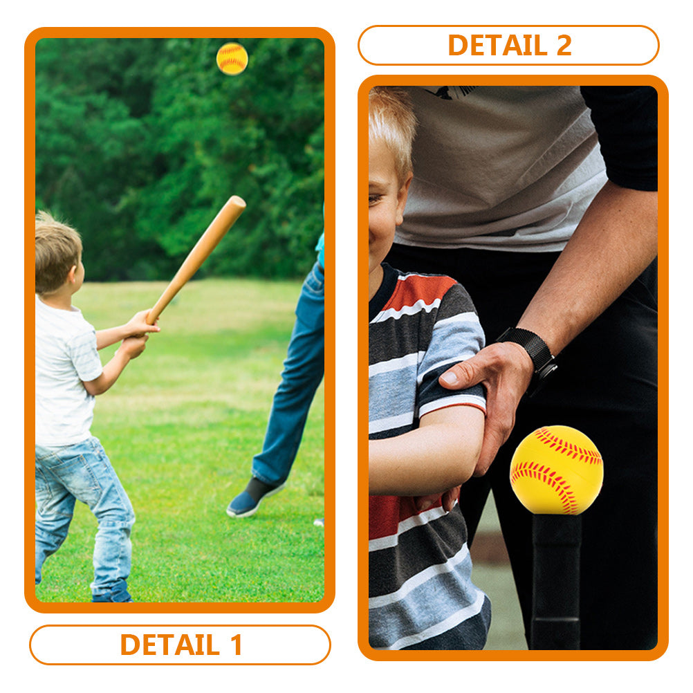 4 Pcs Sponge Kids Baseball Soft Softballs for Practice Children’s Toys Pu Training Baseballs Hitting Student