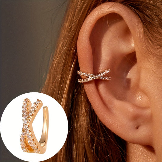 Bohemian Elegant C-Shaped Earrings with Zirconia Inlays - Perfect for Everyday Wear! Halloween gift, Christmas gift