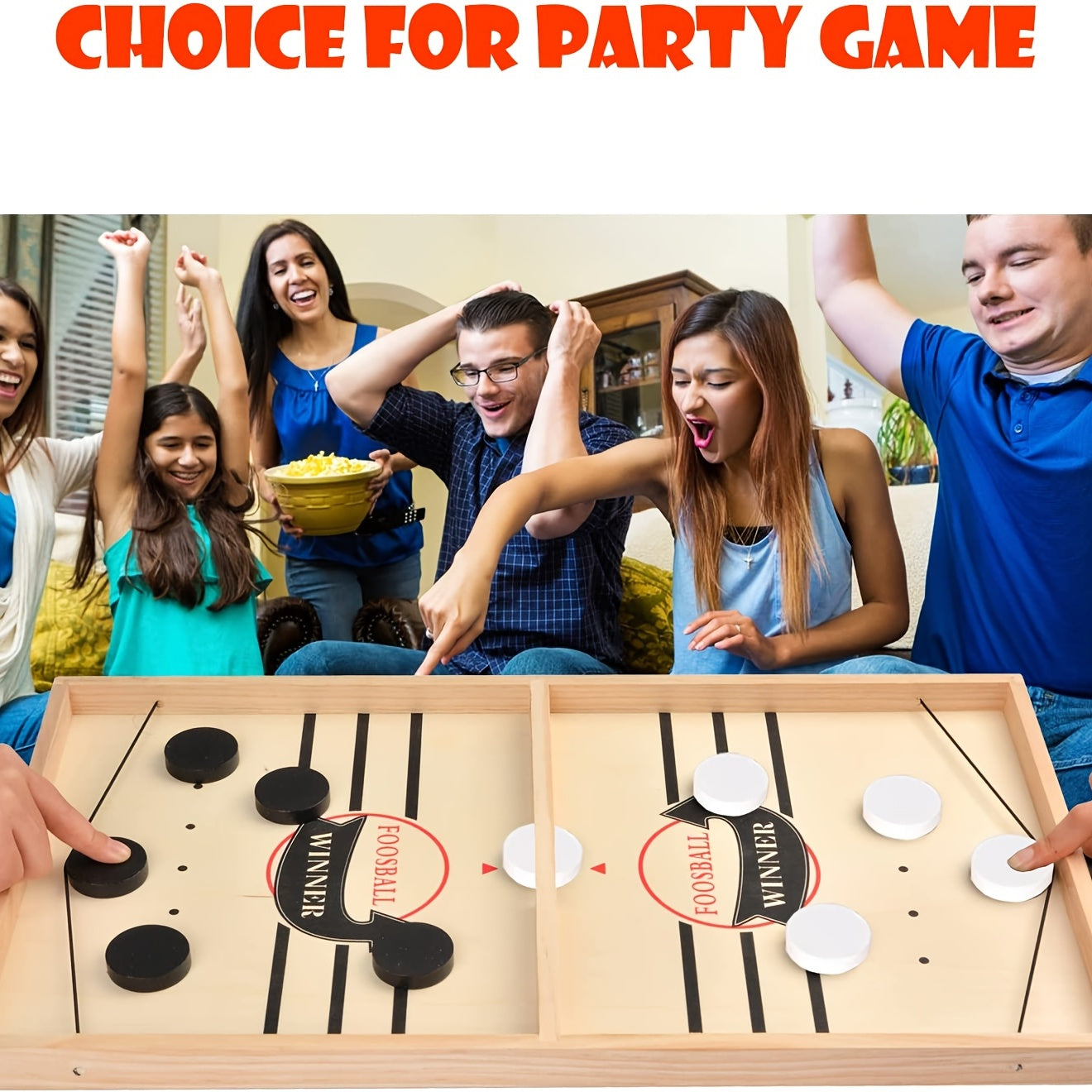 Super Winner Slingshot Board Game - Fast-Paced Action-Packed Table Hockey Game for Adults - Perfect Party Game for Christmas, Halloween, Thanksgiving, and Gaming Enthusiasts