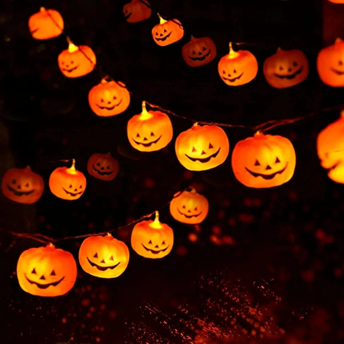 Ghost Eye Lamp 3D LED String Light Horror Halloween Pumpkin Light Festival Party Glowing Atmosphere Decorations Battery Powered
