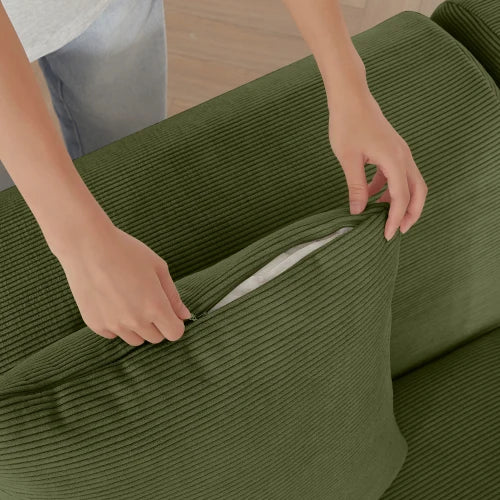 Modern L Shaped Modular Sofa Set Reclining for Living Room Velvet Upholstery Oversized 3-Seater Hotel Use Deep Seat