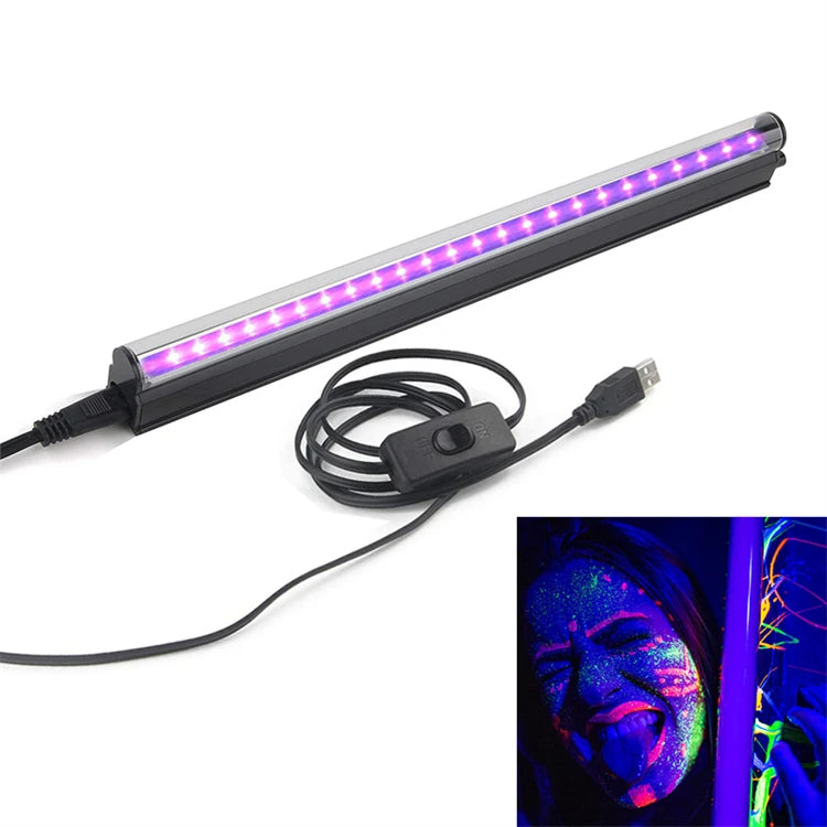 UV Black Light Bar for Room,Cabinet, Holiday Halloween Decorations, Body Paint, Poster,Fluorescent Tapestry,Glow Party,UV Lamp