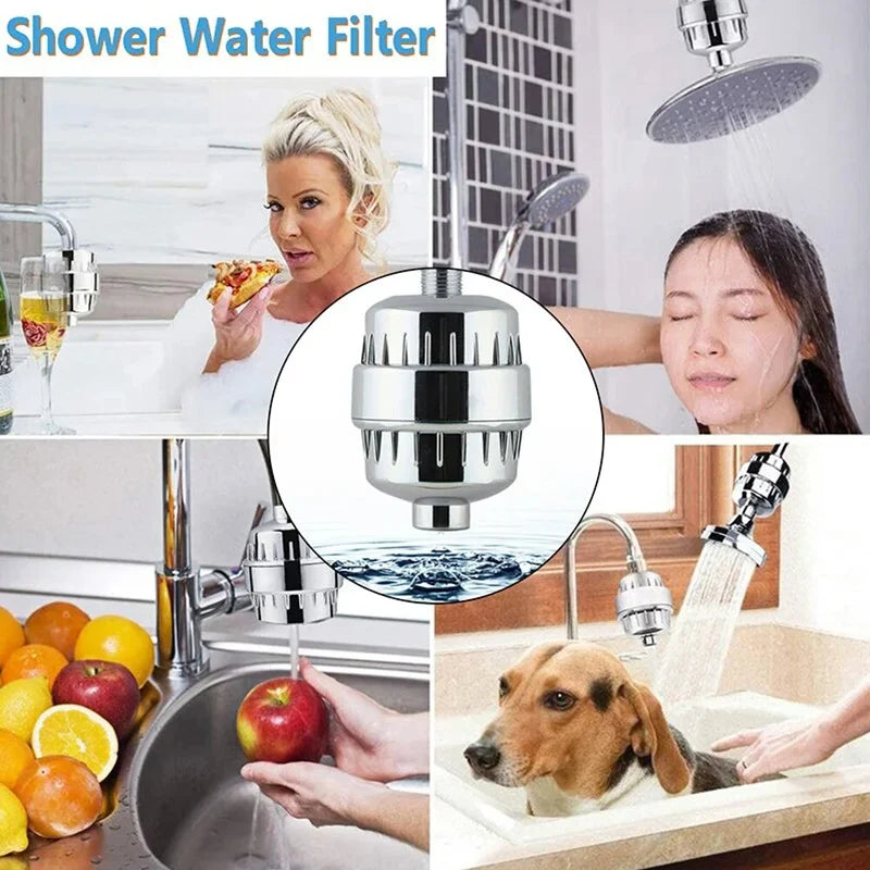 Bathroom household water purifier shower filter 15-20 level filter cartridge water purification set to remove residual chlorine