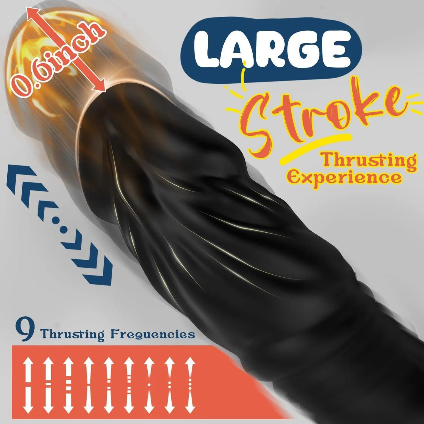 Male Sex Toy for Man Gay Couple Pleasure，5-in-1 Prostate Massager Thrusting Anal Vibrator ，Dual Silicone Cock Ring with APP&Re