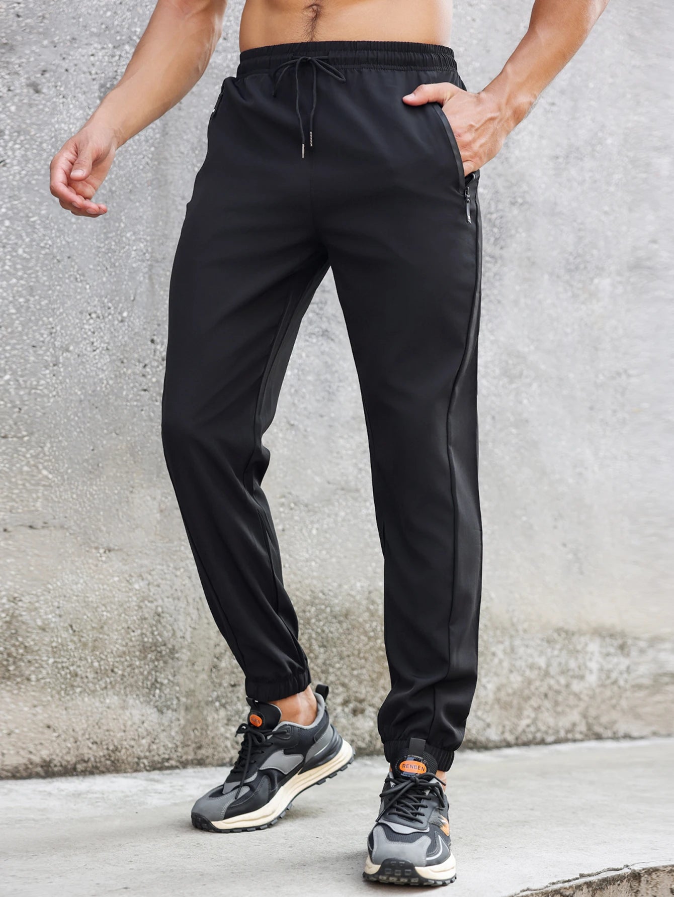 Men's Sweatpants, Thin and Light Breathable, Fitness, Cycling, Outdoor, Swimming, Running, Quick-Drying, Cool, Stretch Pants0318