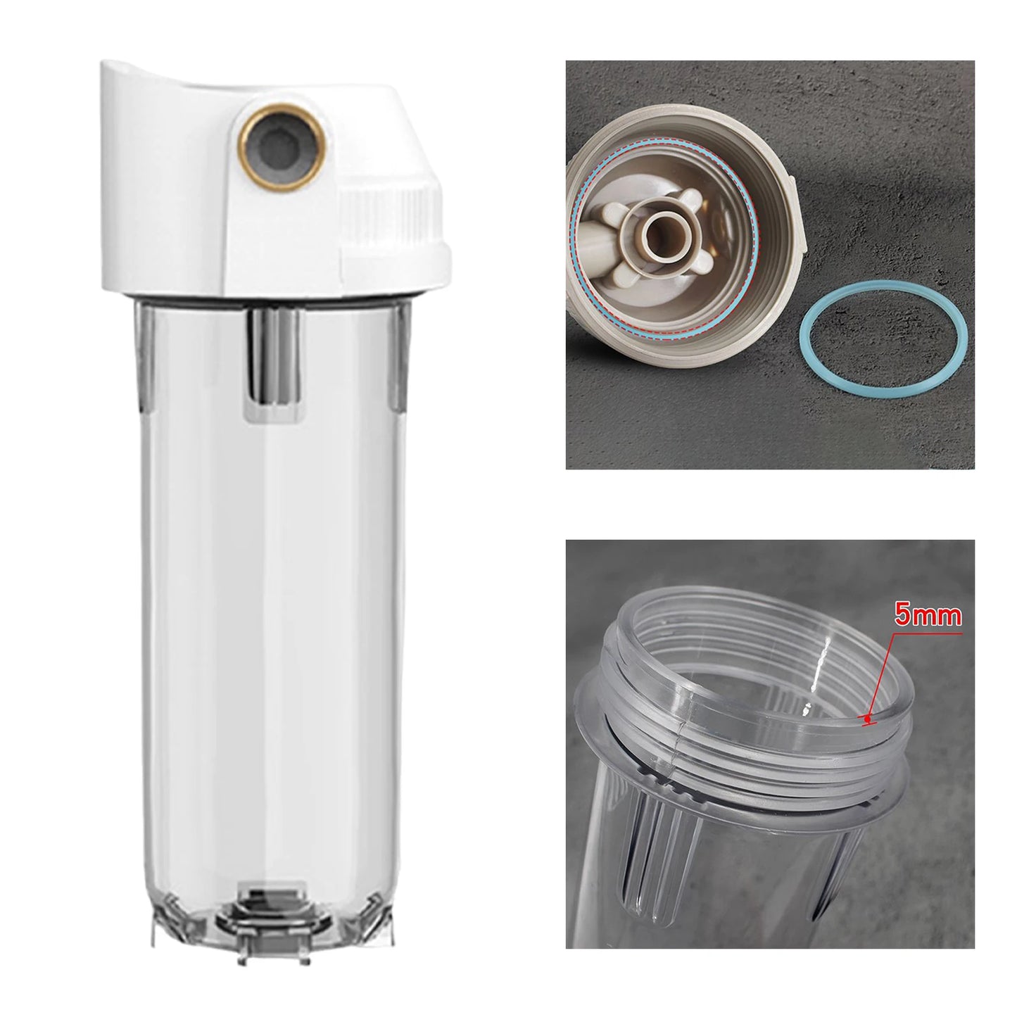 10 inch Proof Bottle Filter, Replaceable Transparent PET Water Filters for Kitchen Water Purifiers Home Appliance Accessories