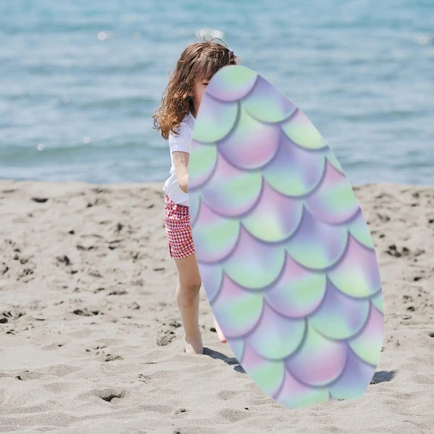 Wooden Skimboard Lightweight Standing Universal Portable Sand Board Skim Board for Beach Surfing Kids Teens Beginners Adults