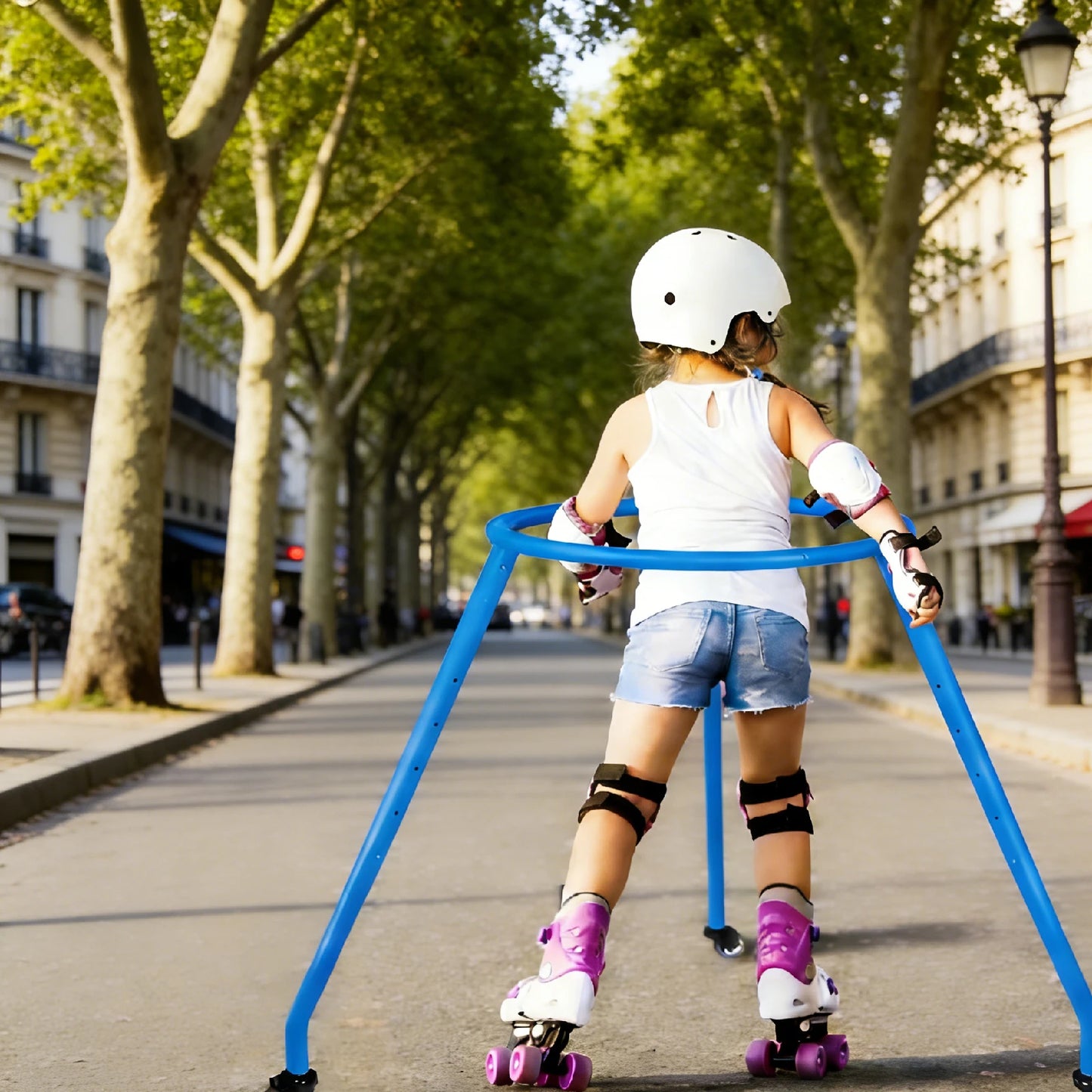 Kids Roller Skate Train Stable Adjustable Outdoor Roller Skate Training Equipment for Toddler Sturdy Skating Protective Gear