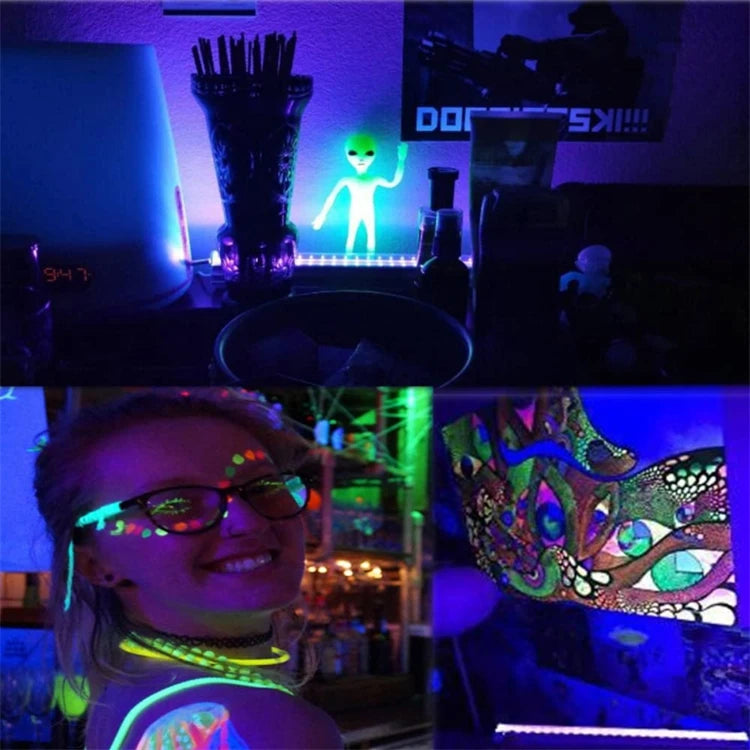 UV LED Black Light Fixtures Portable Blacklight Lamp For Stain Clean,Neon Paint Art,UV Body,Glow Party,UV Poster UV Curing Lamp