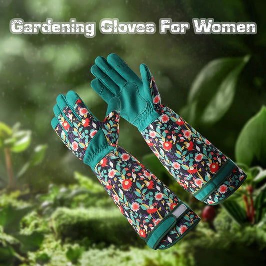 1 Pair Gardening Gloves Forearm Protection Breathable Comfortable Reinforced Cuffs Thorn Proof for Gardening Work