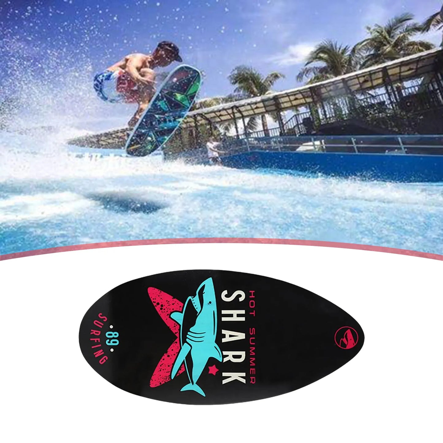 35 Inch Skimboard Equipment Beach Sand Board Surf Board for Travel Kids Teens Adults Lightweight Durable Water Sport