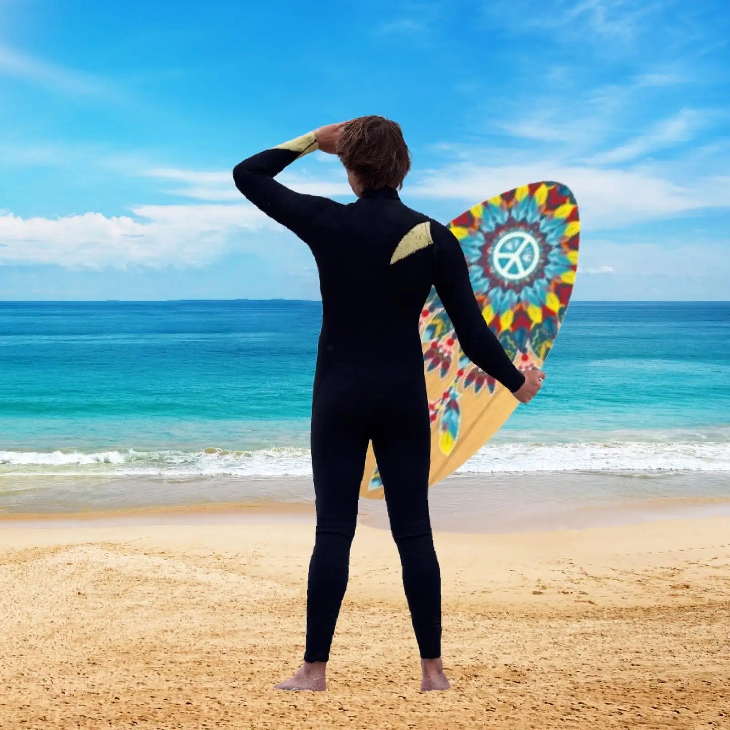 Wooden Skimboard Lightweight Standing Universal Portable Sand Board Skim Board for Beach Surfing Kids Teens Beginners Adults