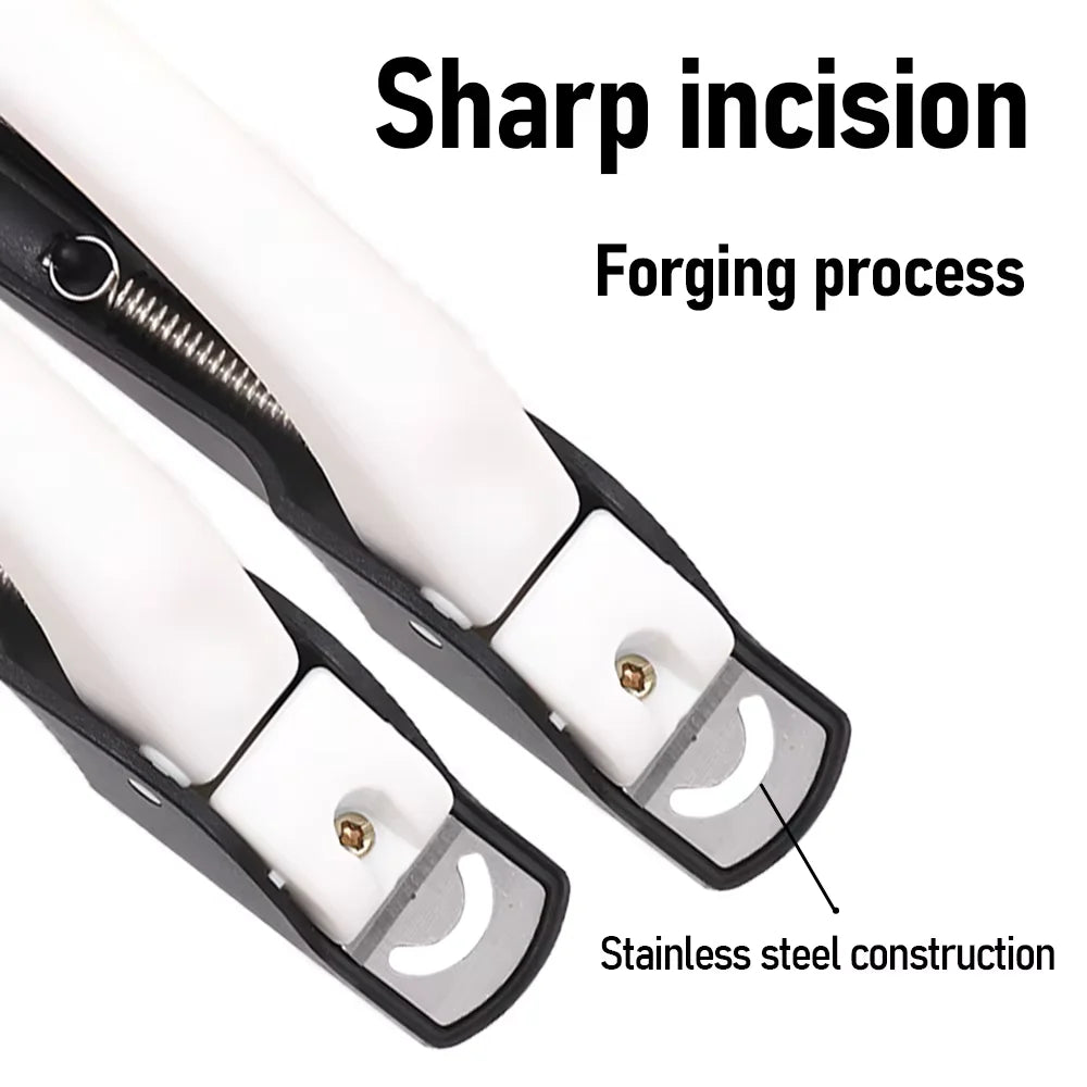 Nail Clipper U Shaped Acrylic Fake Nail Scissors Nail Tip Edge Cutter Trimmer Manicure with Sizer Precise Cutting Tools