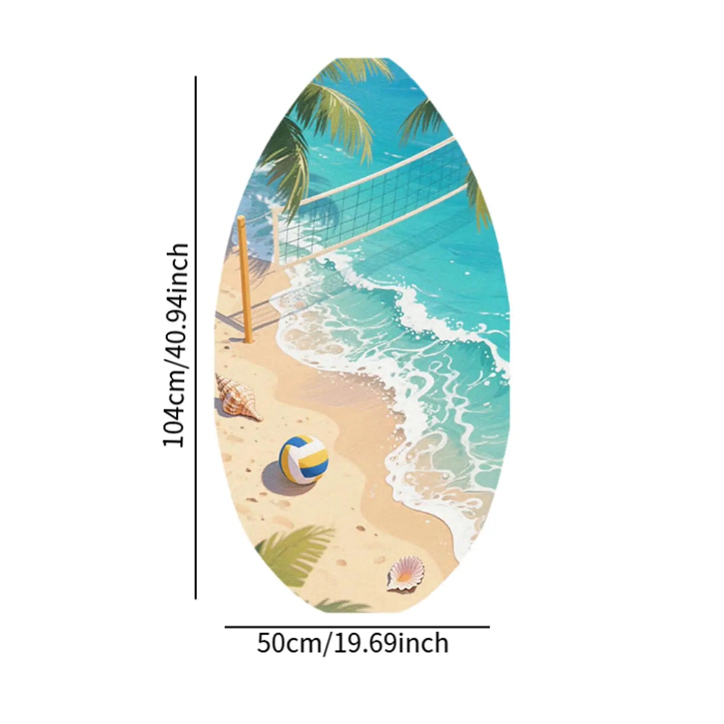 Wooden Skimboard Lightweight Standing Universal Portable Sand Board Skim Board for Beach Surfing Kids Teens Beginners Adults